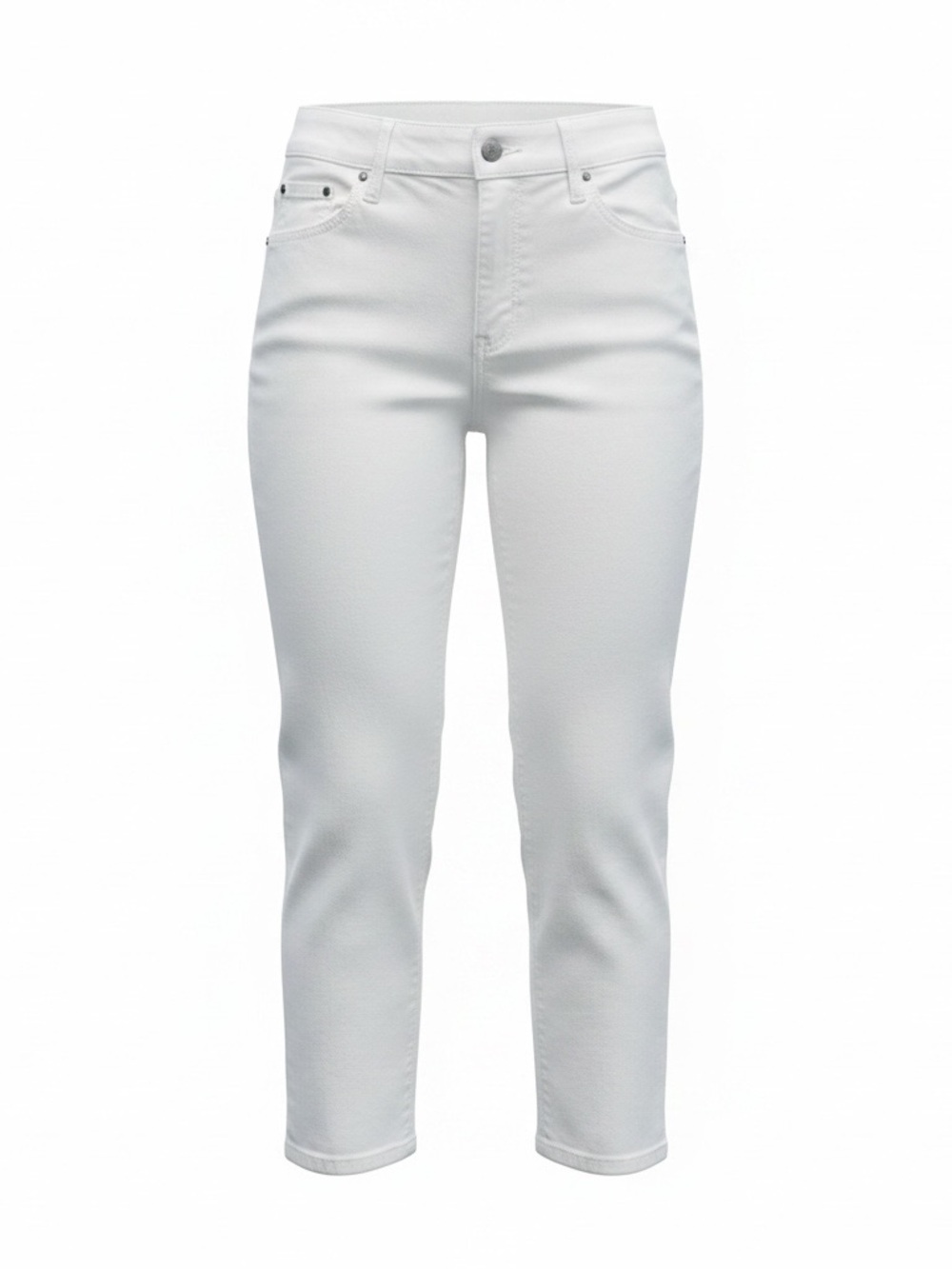 Chico's White Slim Ankle Crop Jeans